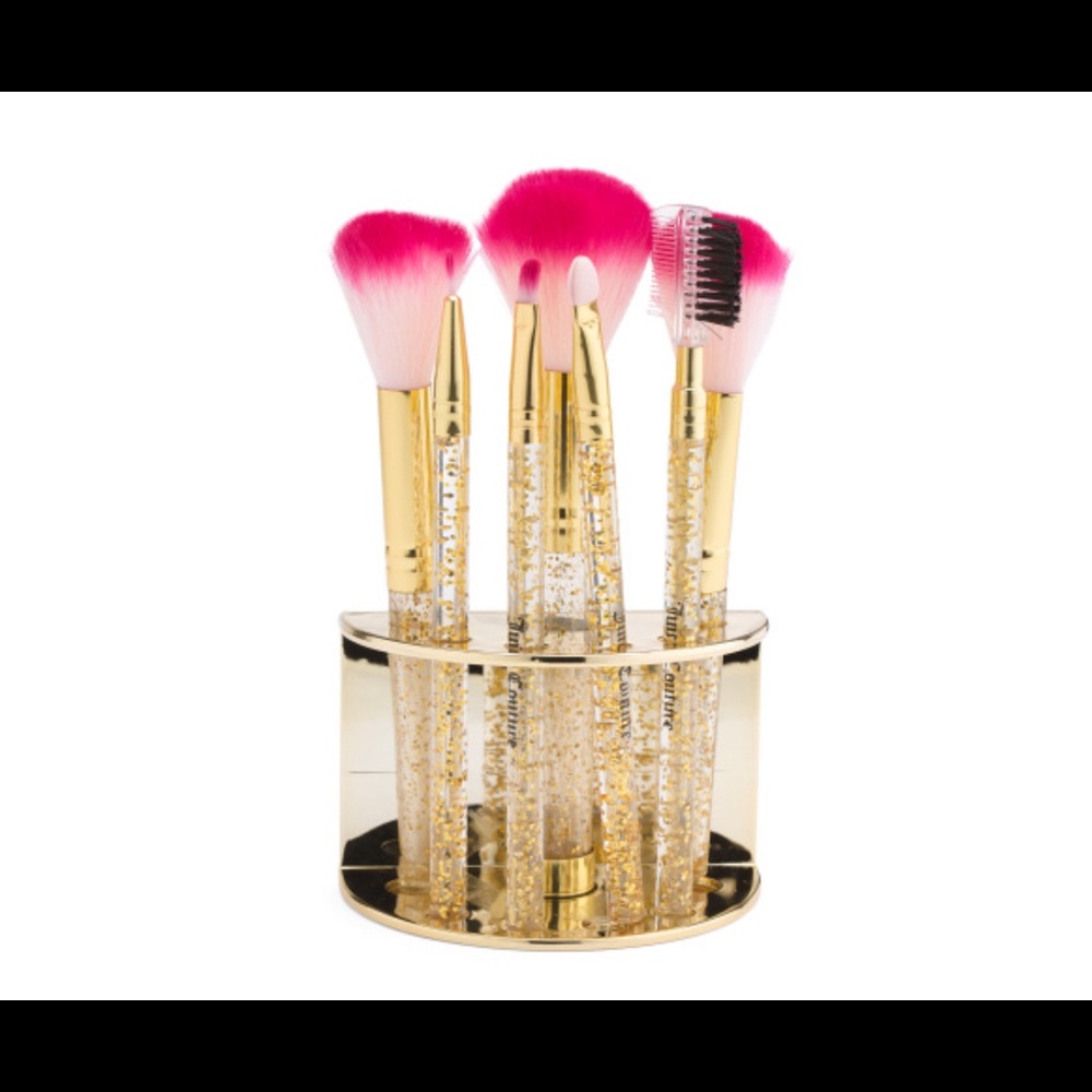 LAST ONE Juicy Couture 7pc brush set+stand+giftbox - Picture 3 of 8